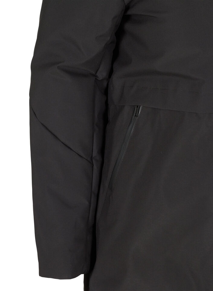 Winterjacke mit verstellbarer Taille, Schwarz, Packshot image number 2