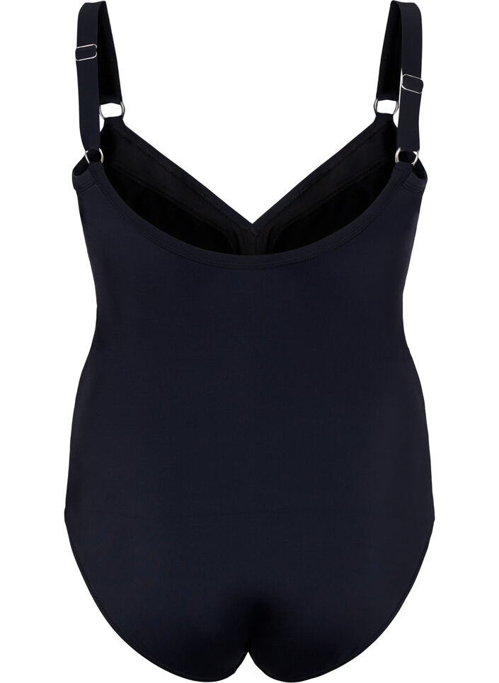 Maillot de bain avec draperies, Black, Packshot image number 1
