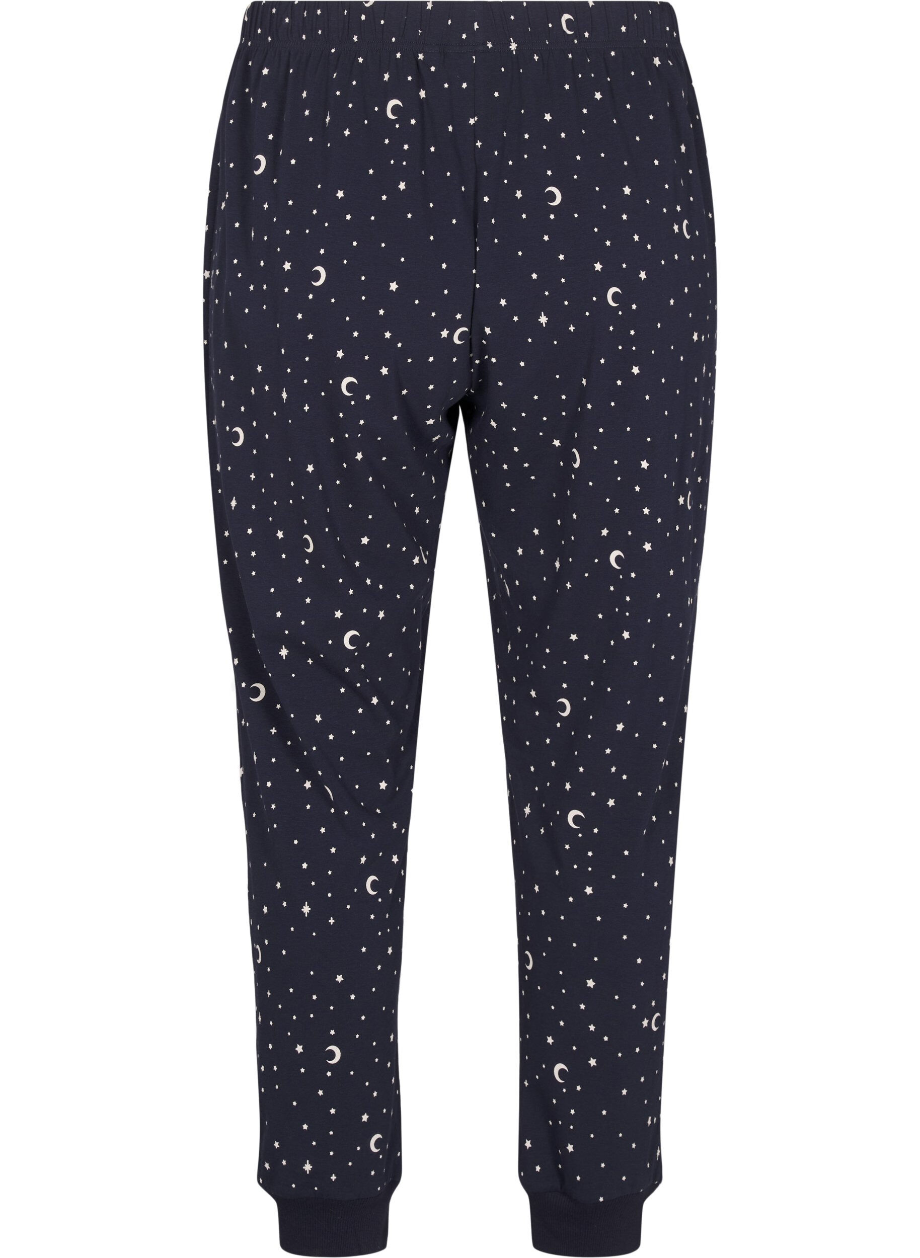 Zizzi Bedruckte Pyjamahose, Blau, Packshot image number 1