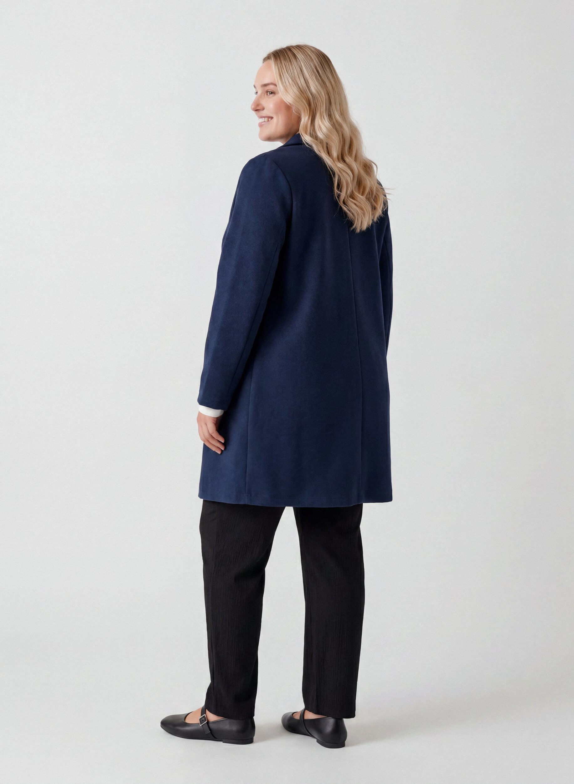 ZizziLange Blazer mit Taschen, Blau, Model image number 2