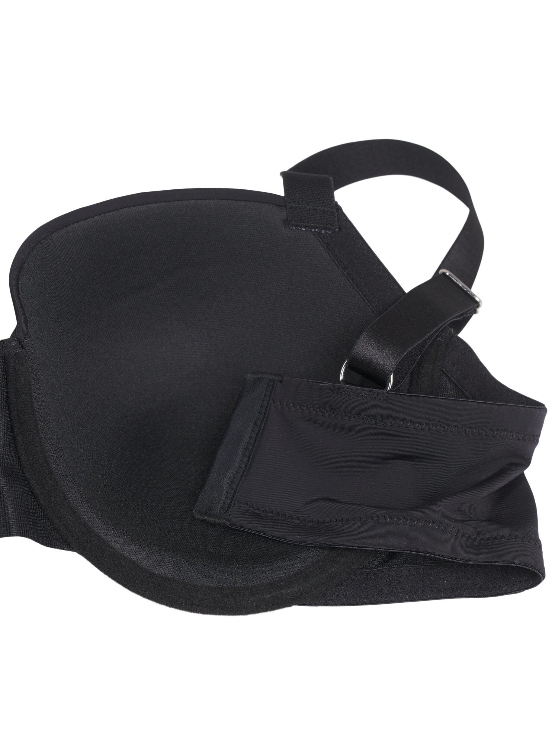 Zizzi Geformter BH mit Strasssteinen, Schwarz, Packshot image number 2