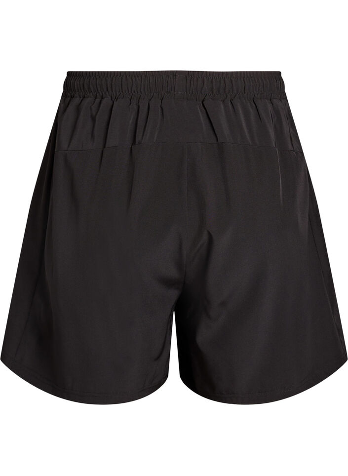 Trainingsshorts mit Innenhose und Handytasche, Schwarz, Packshot