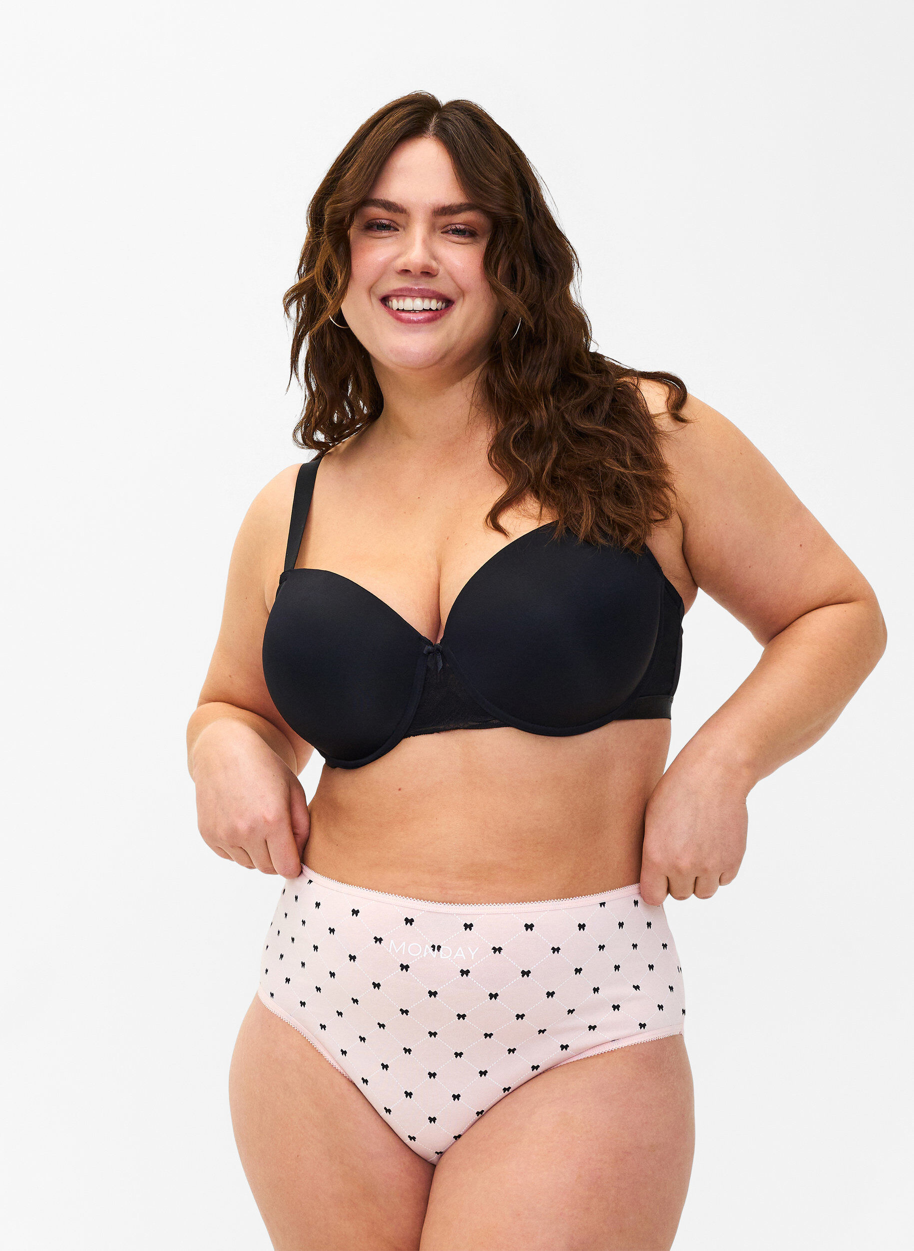 Zizzi 7-pack Slips mit normaler Taille, Gr&uuml;n, Model image number 0