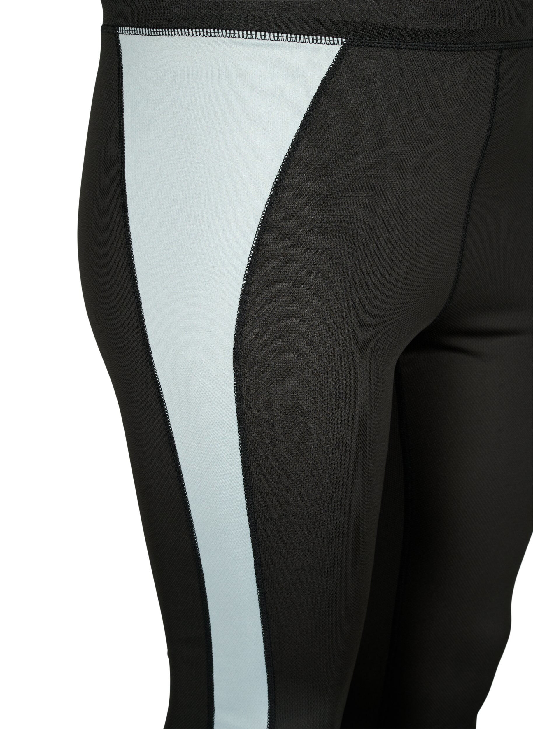 Zizzi Pantalon de ski avec bande contrast&eacute;e, Black w. Gray Mist, Packshot image number 2