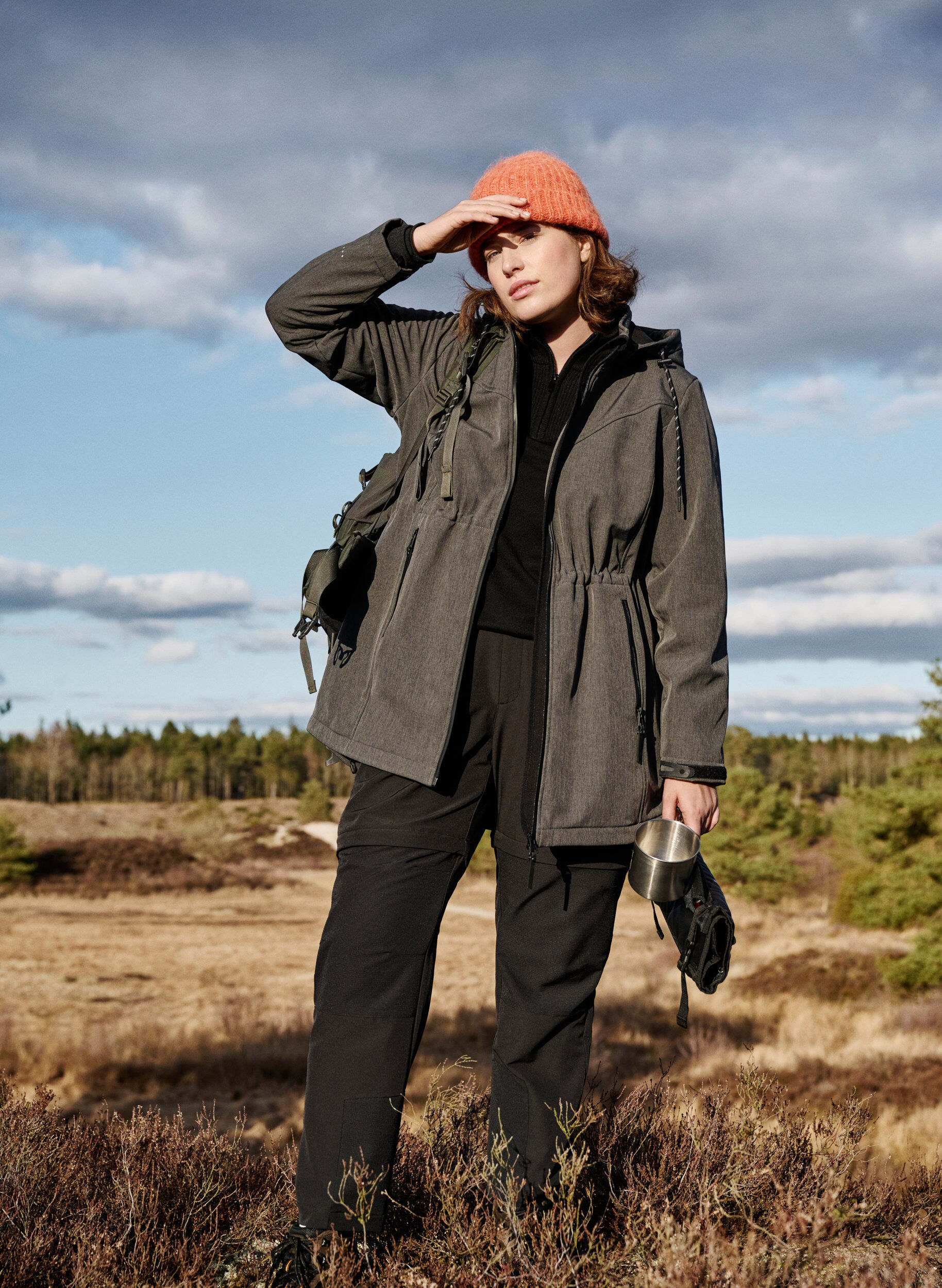 Zizzi 2-in-1 Wanderhosen, Black, Image image number 0