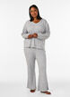 Hose aus Jersey mit Rippstruktur und ausgestelltem Bein, Grau, Model image number 0