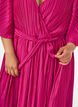Robe midi pliss&eacute;e avec manches chauve-souris, Rose, Model image number 2