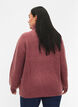 Pull en tricot avec col haut et fermeture &eacute;clair, Rose poudr&eacute;e, Model image number 2