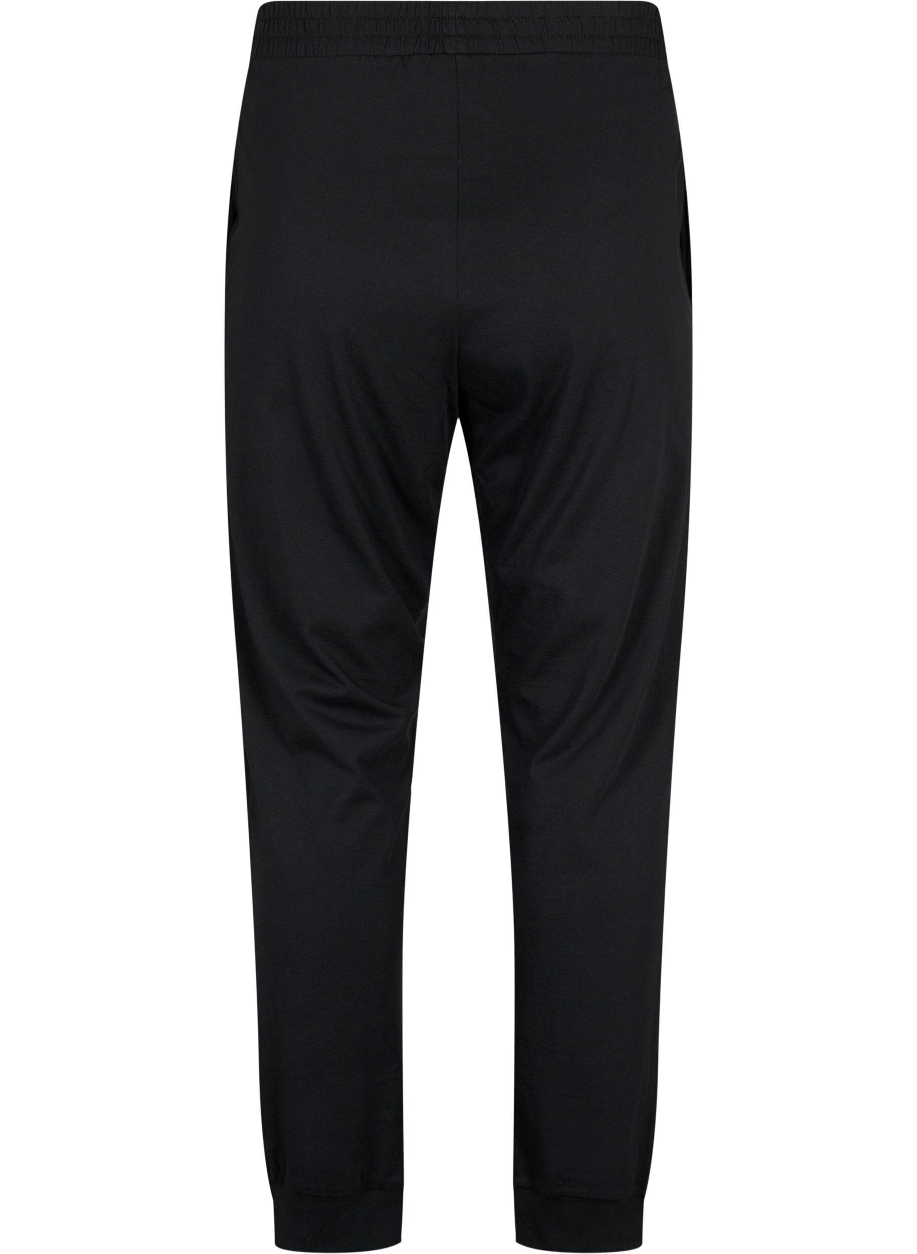 Zizzi Pyjama en coton, Noir, Packshot image number 1