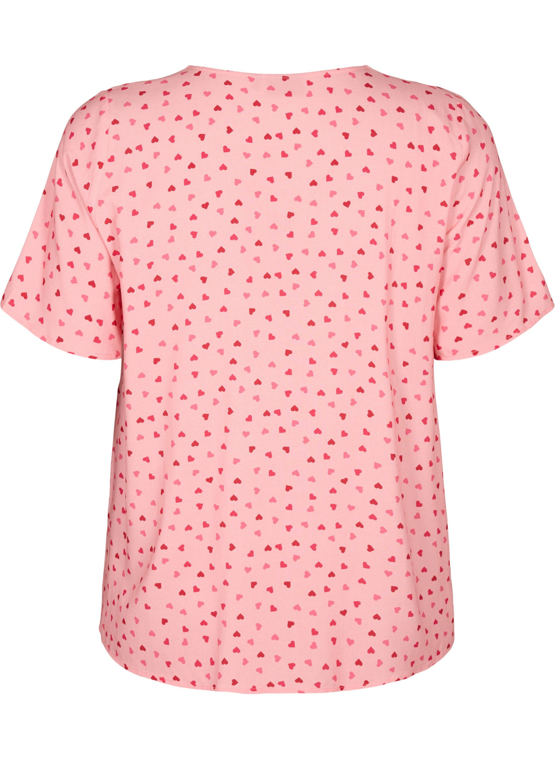 Zizzi Blouse imprim&eacute;e en viscose, Rose, Packshot image number 1