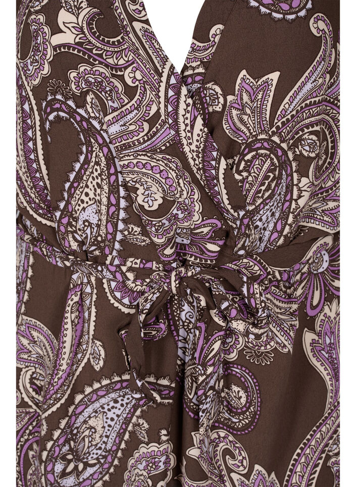 Tunique en viscose imprimée avec lien, Bracken Paisley, Packshot image number 2