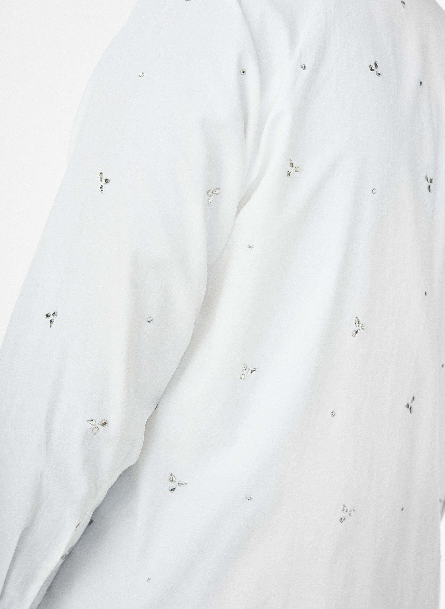 Zizzi Chemise avec des strass, Blanc, Model image number 3