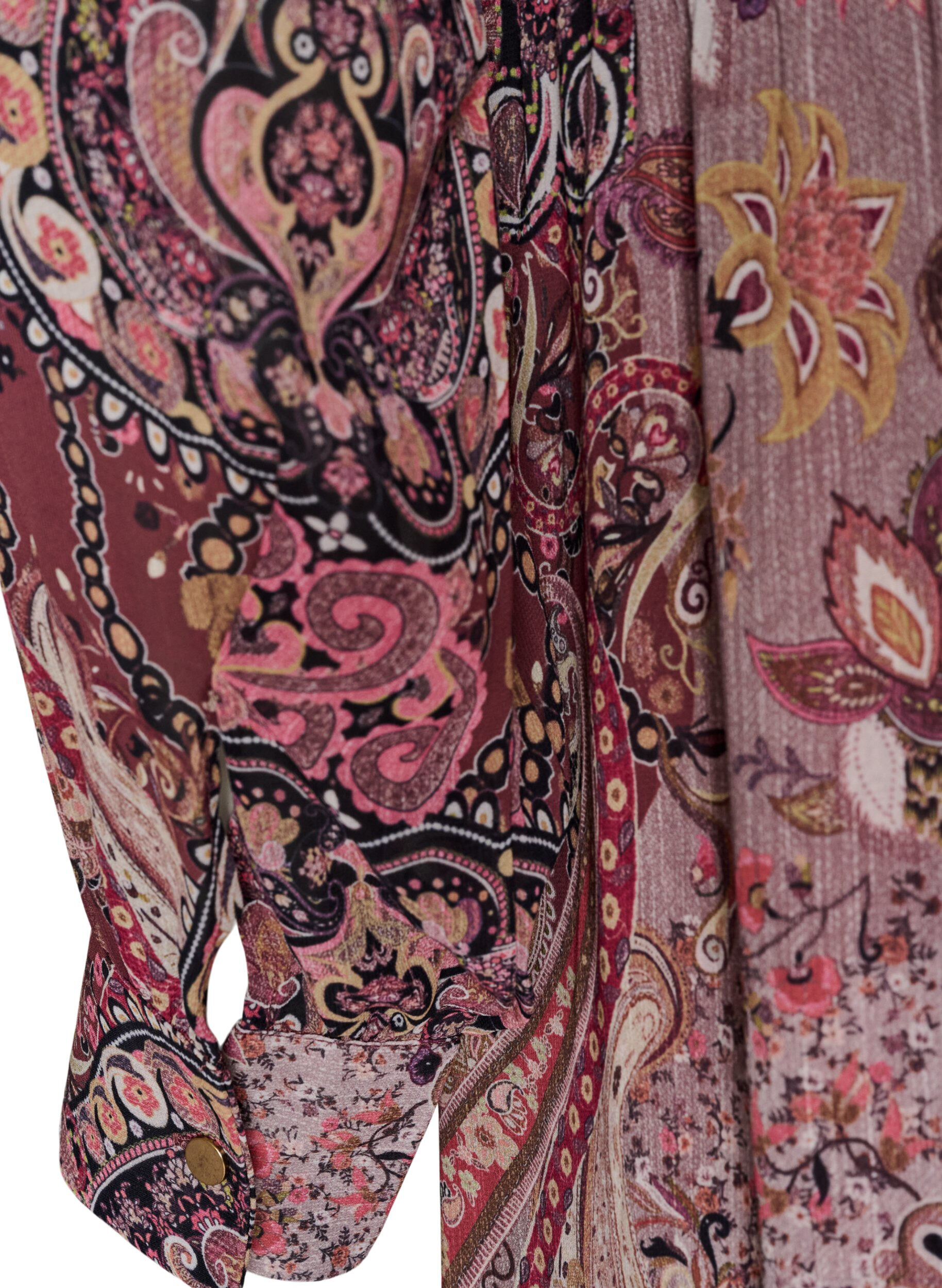 ZizziRobe midi &agrave; imprim&eacute; cachemire et taille &eacute;lastique, Violet, Packshot image number 3