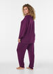 Lang&auml;rmelige Bluse aus Jersey mit Rundhalsausschnitt, Lila, Model image number 2