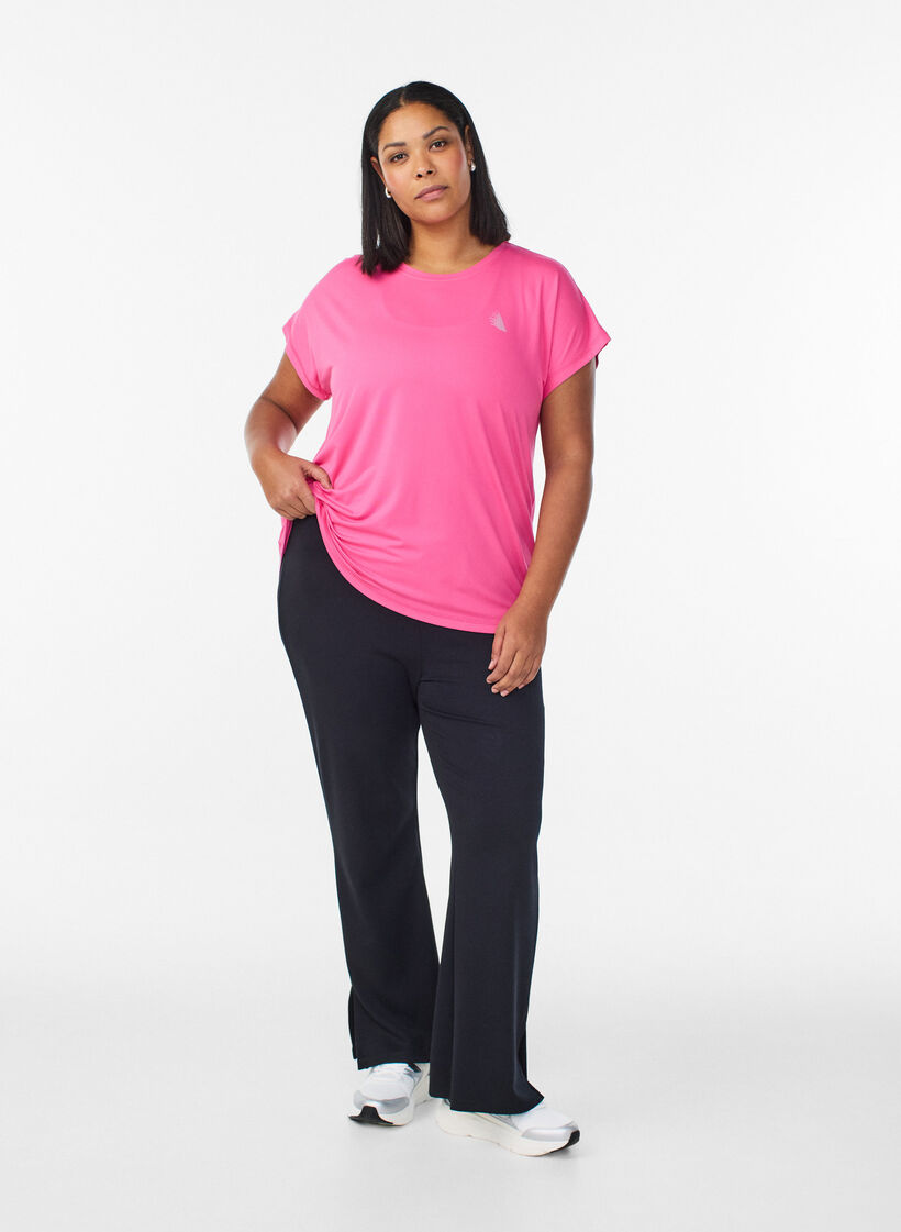 T-shirt de sport couleur unie, Rose, Model image number 1