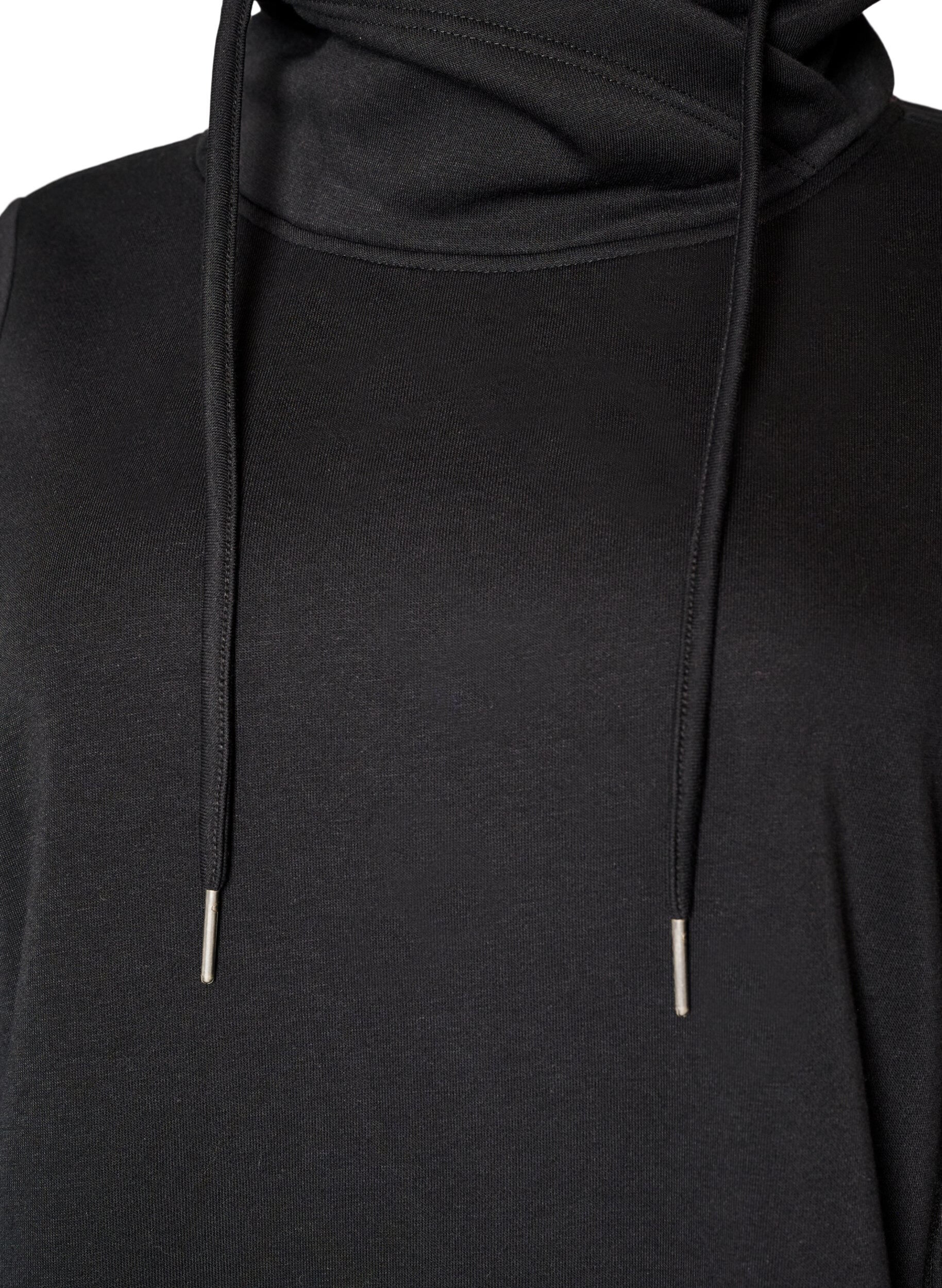 ZizziSweatshirt mit Stehkragen und Taschen, Schwarz, Packshot image number 2