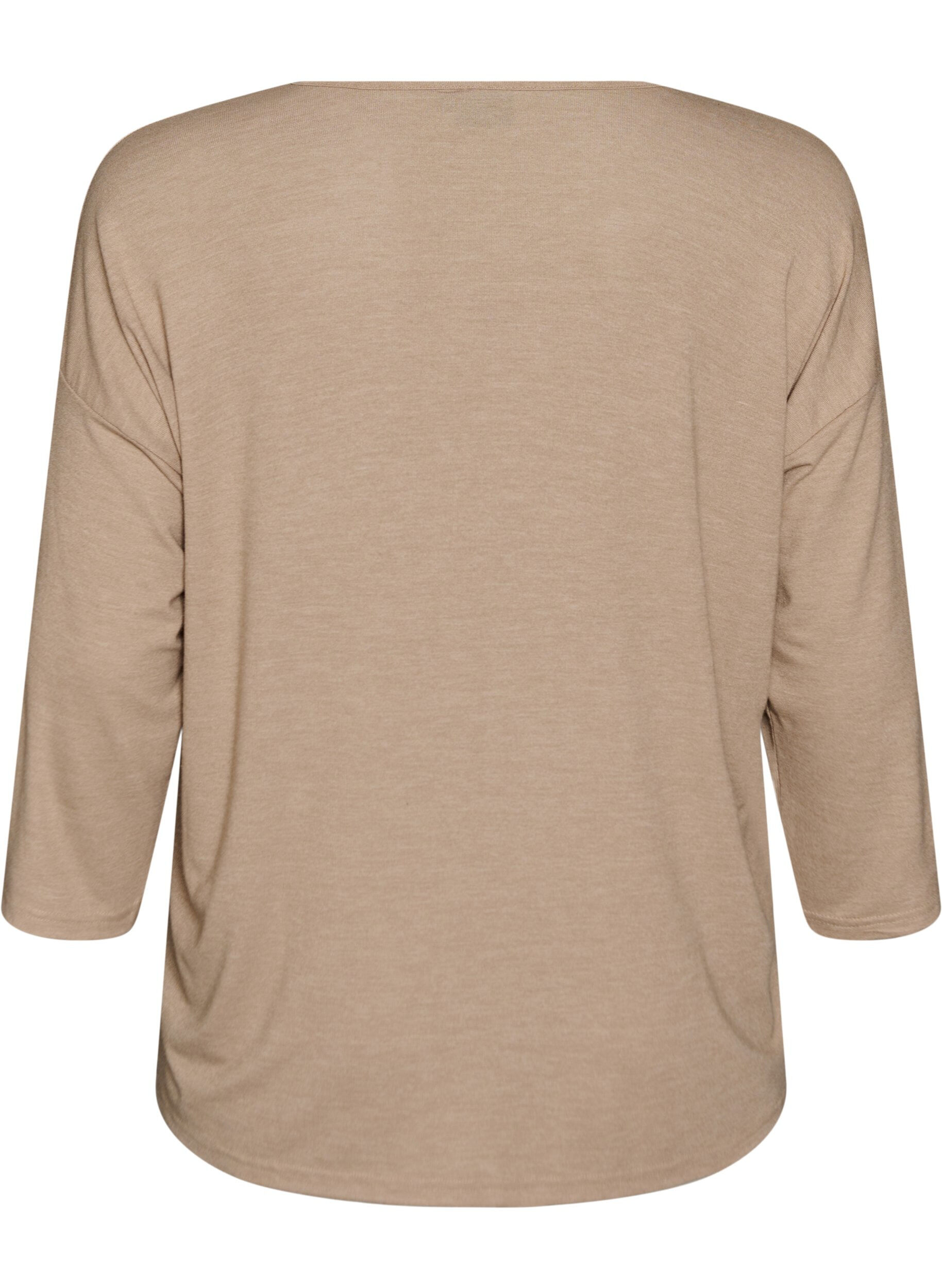 ZizziBluse aus Jersey mit 3/4-&Auml;rmeln, Beige, Packshot image number 1