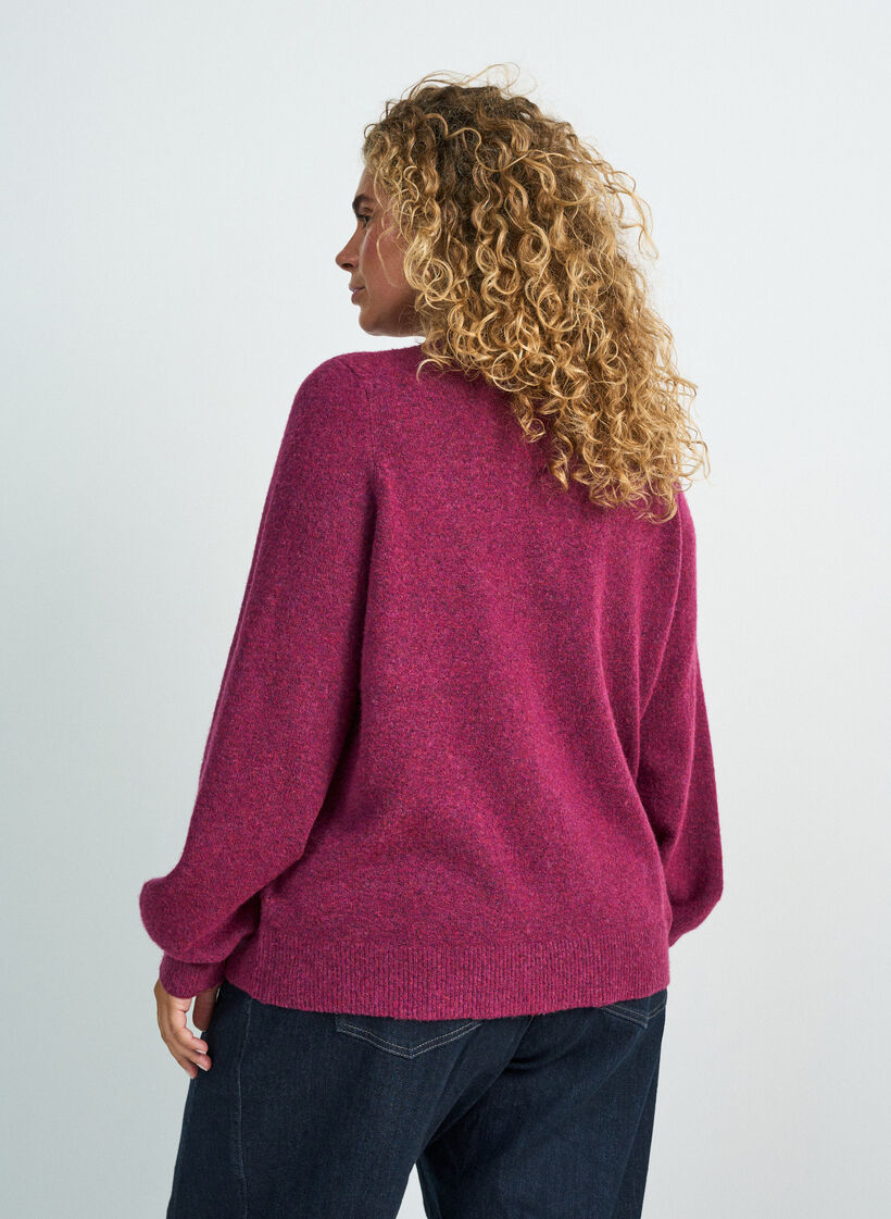 Cardigan en maille douce avec boutons dor&eacute;s, Rose poudr&eacute;e, Model image number 2