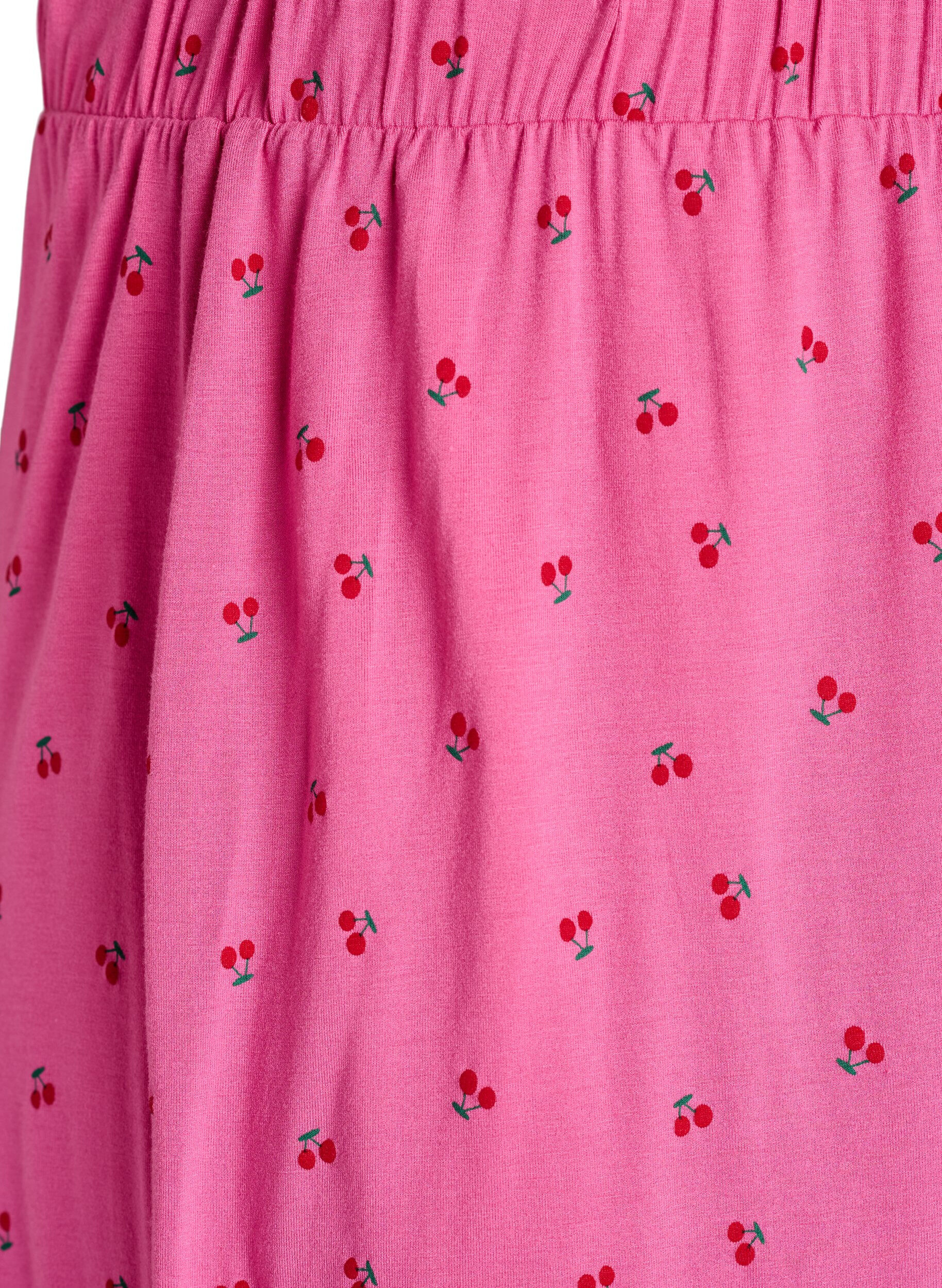Zizzi Short de pyjama en jersey de viscose avec un imprim&eacute; int&eacute;gral, Rose, Packshot image number 2