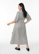 Robe-chemise longue jusqu&rsquo;aux chevilles avec ceinture &agrave; nouer et rayures, Noir, Model image number 1