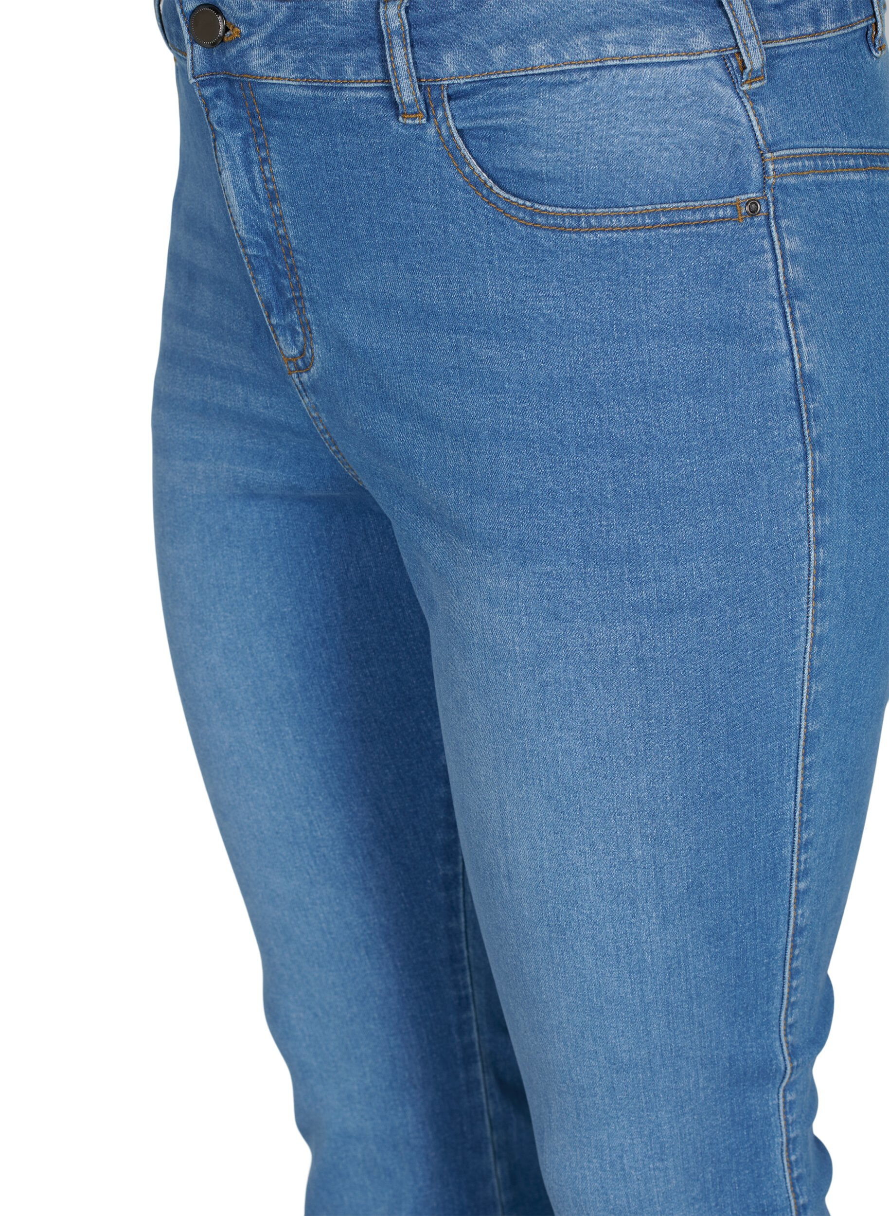 Zizzi Ellen Bootcut-Jeans mit hoher Taille, Blau, Packshot image number 2