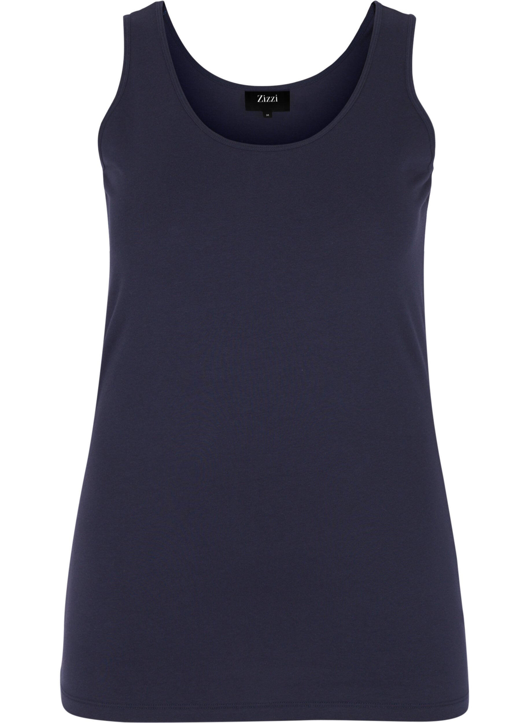 Zizzi Einfarbiges Basic Top, Blau, Packshot image number 0