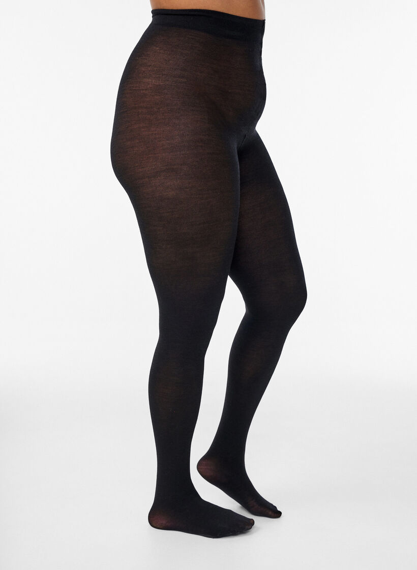 Wollstrumpfhose, Schwarz, Model image number 1