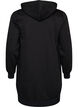 Sweat &agrave; capuche long avec zip et poches, Noir, Packshot image number 1