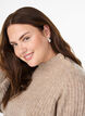 Pullover aus Rippstrick mit Puff&auml;rmeln und Kn&ouml;pfen, Beige, Model image number 3