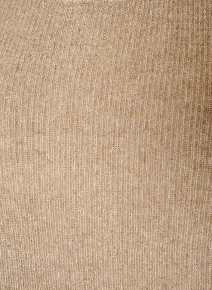 Blouse en maille chin&eacute;e avec col rond, Beige, Packshot image number 2