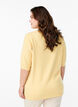 Blouse en maille avec manches courtes, Jaune clair, Model image number 2