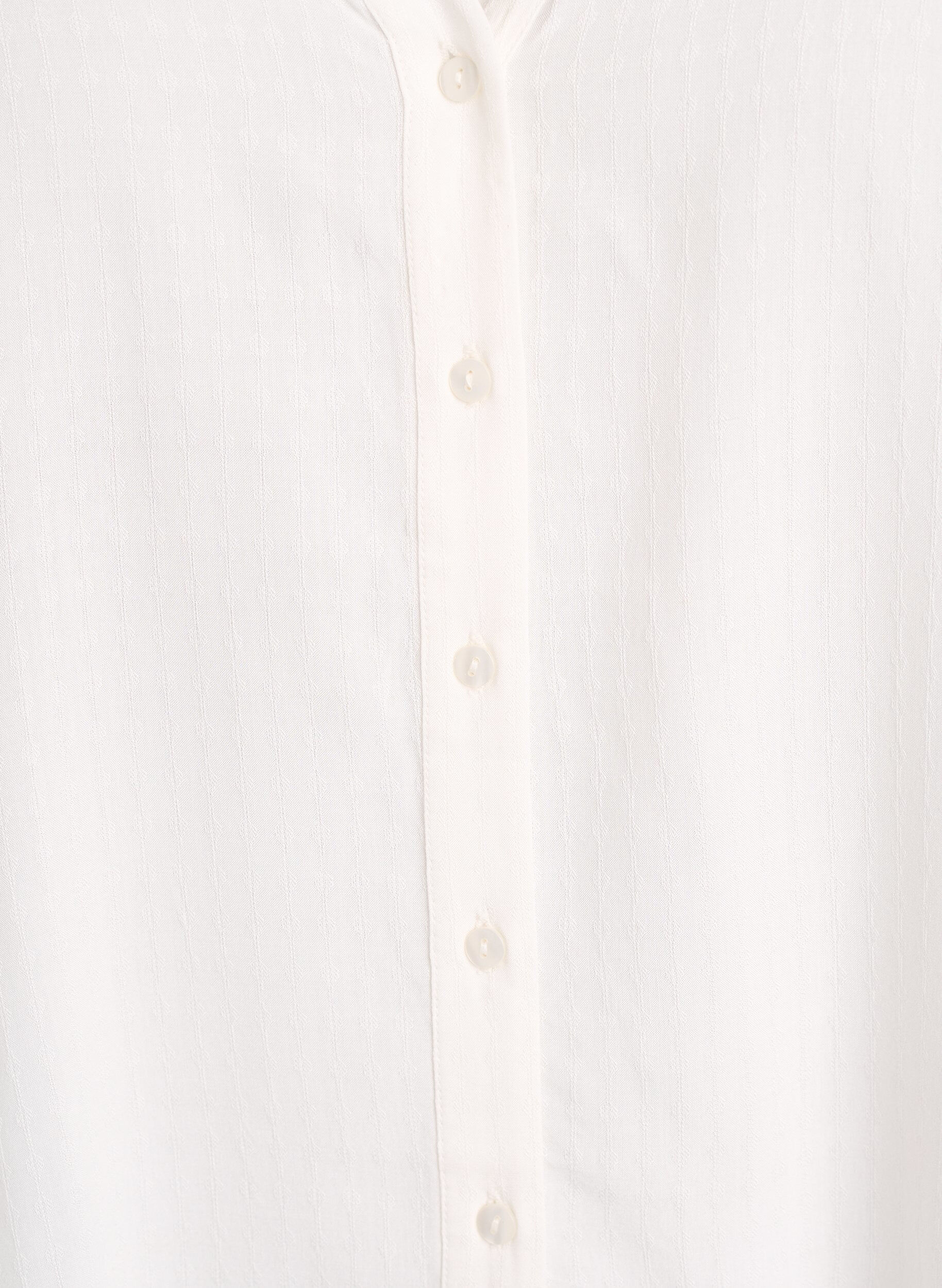 ZizziChemise en viscose avec manches courtes et d&eacute;tail fronc&eacute;, Vanille, Packshot image number 2