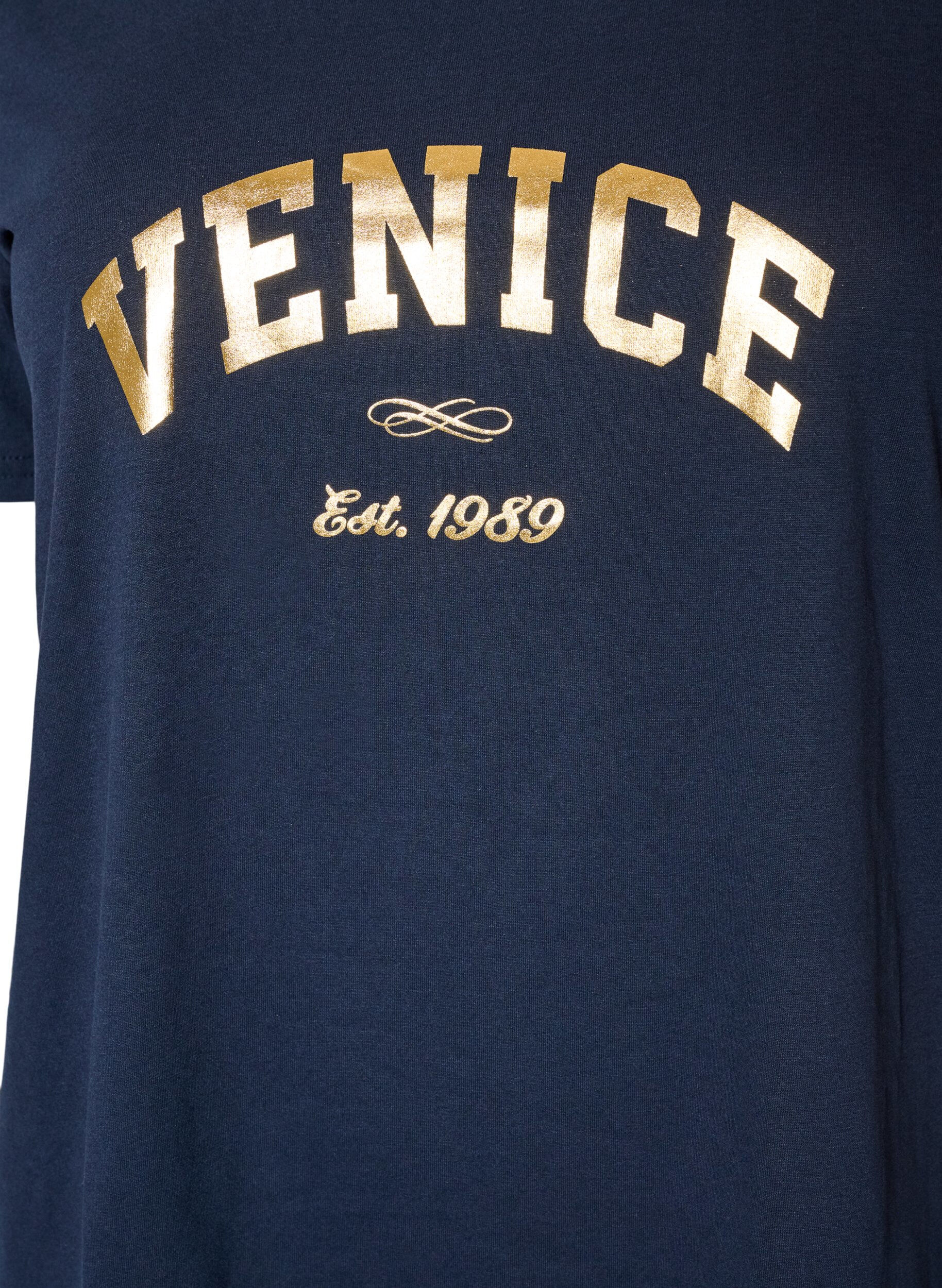 ZizziT-Shirt mit Motiv, Blau, Packshot image number 2