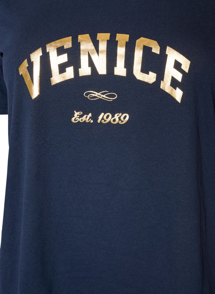 T-Shirt mit Motiv, Blau, Packshot image number 2