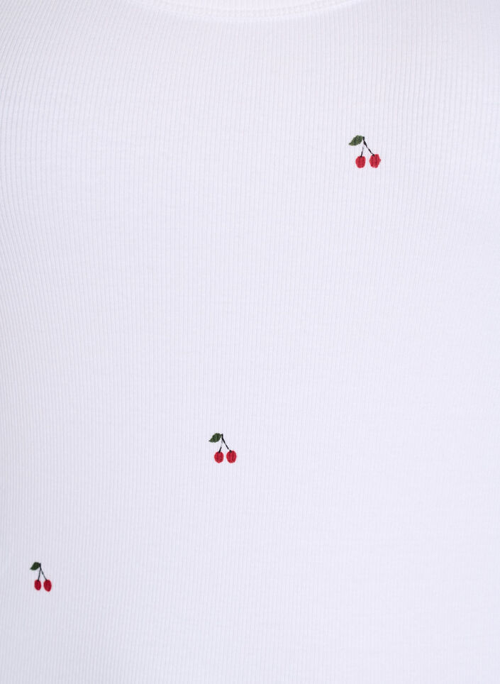 Haut ajust&eacute; avec motif, Blanc, Packshot image number 2