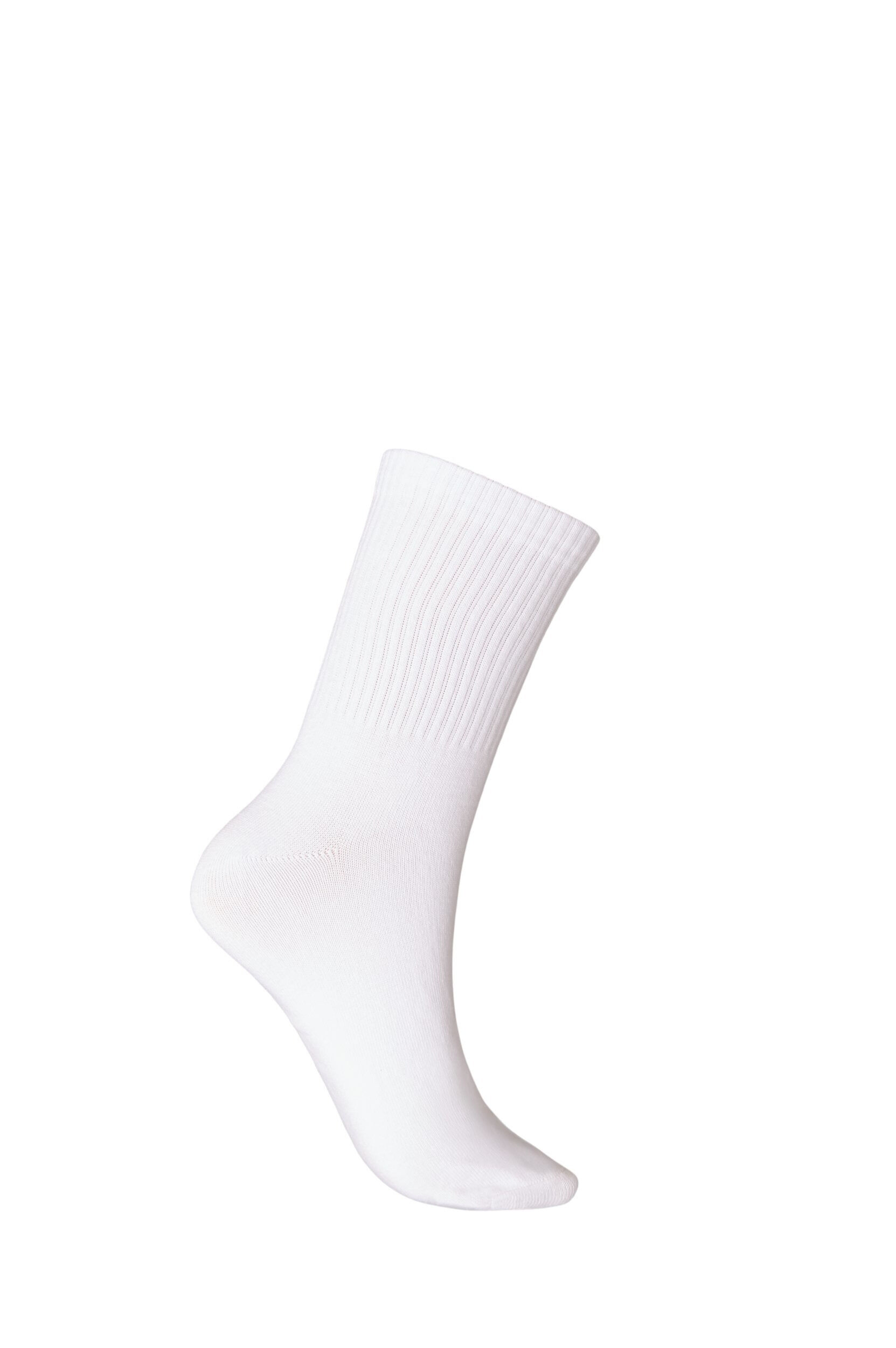 Zizzi Socken aus Baumwolle mit Mustern, Wei&szlig;, Packshot image number 1