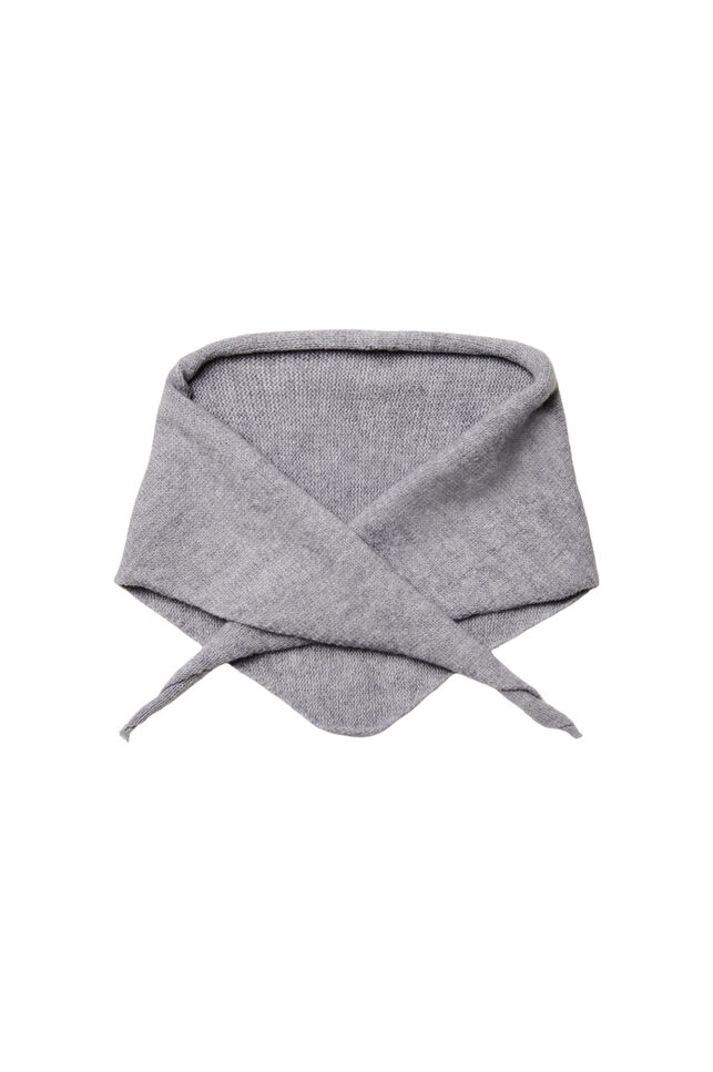 &Eacute;charpe triangle tricot&eacute;e, Gris, Packshot image number 0