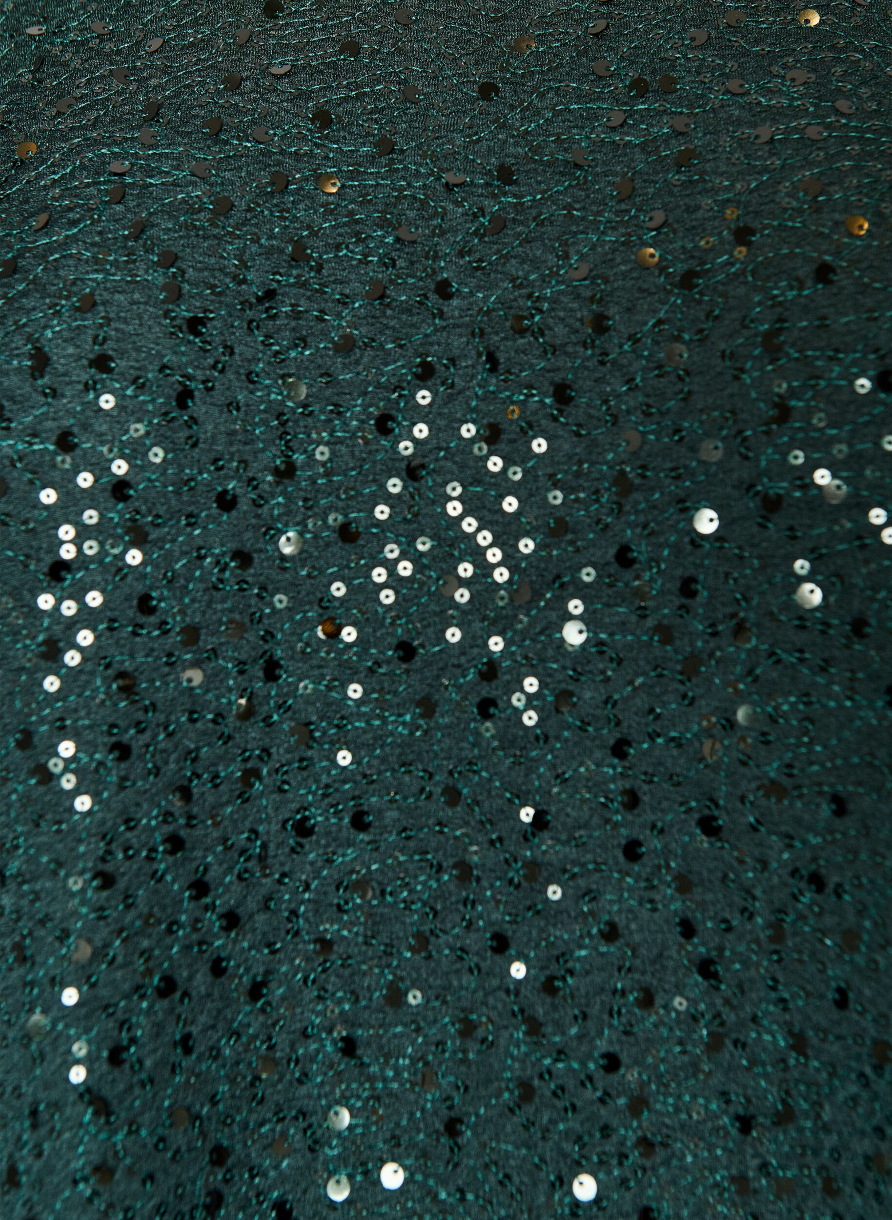 ZizziKurzes Paillettenkleid in A-Linie, Gr&uuml;n, Packshot image number 2