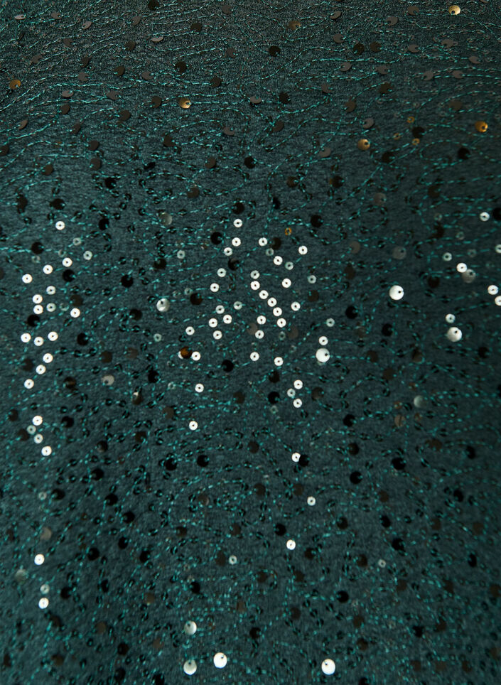 Kurzes Paillettenkleid in A-Linie, Gr&uuml;n, Packshot image number 2