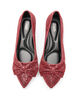Glitzer-Pumps mit Schleife, Rot, Packshot image number 2