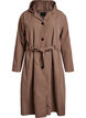 Trenchcoat mit Kapuze und Bindeg&uuml;rtel, Braun, Packshot image number 0