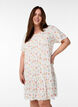 Robe en viscose avec d&eacute;coupe, Blanc, Model image number 0