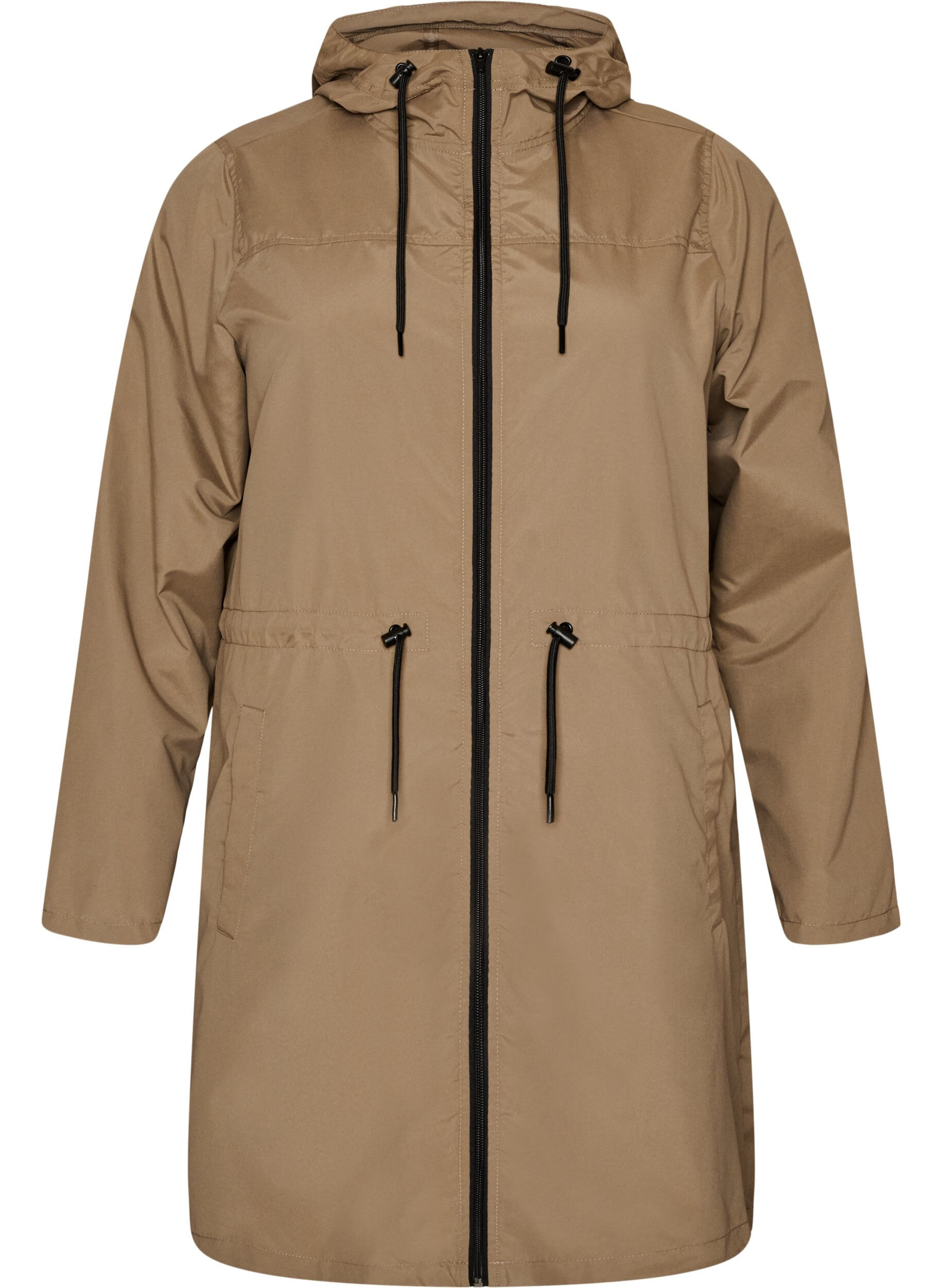 ZizziLeichter Parka mit Kapuze, Braun, Packshot image number 0
