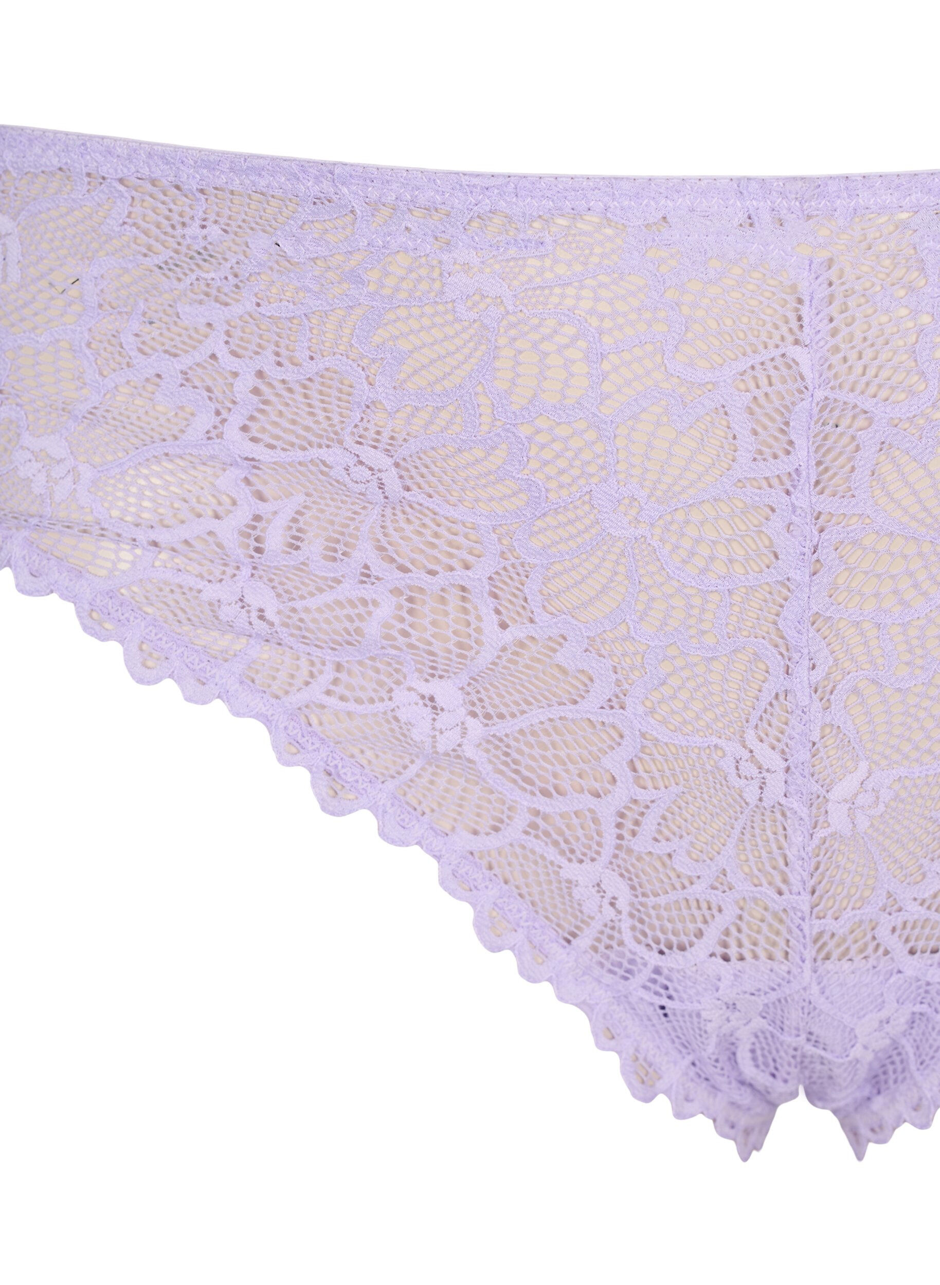 ZizziString en dentelle florale avec taille r&eacute;guli&egrave;re, Mauve, Packshot image number 2