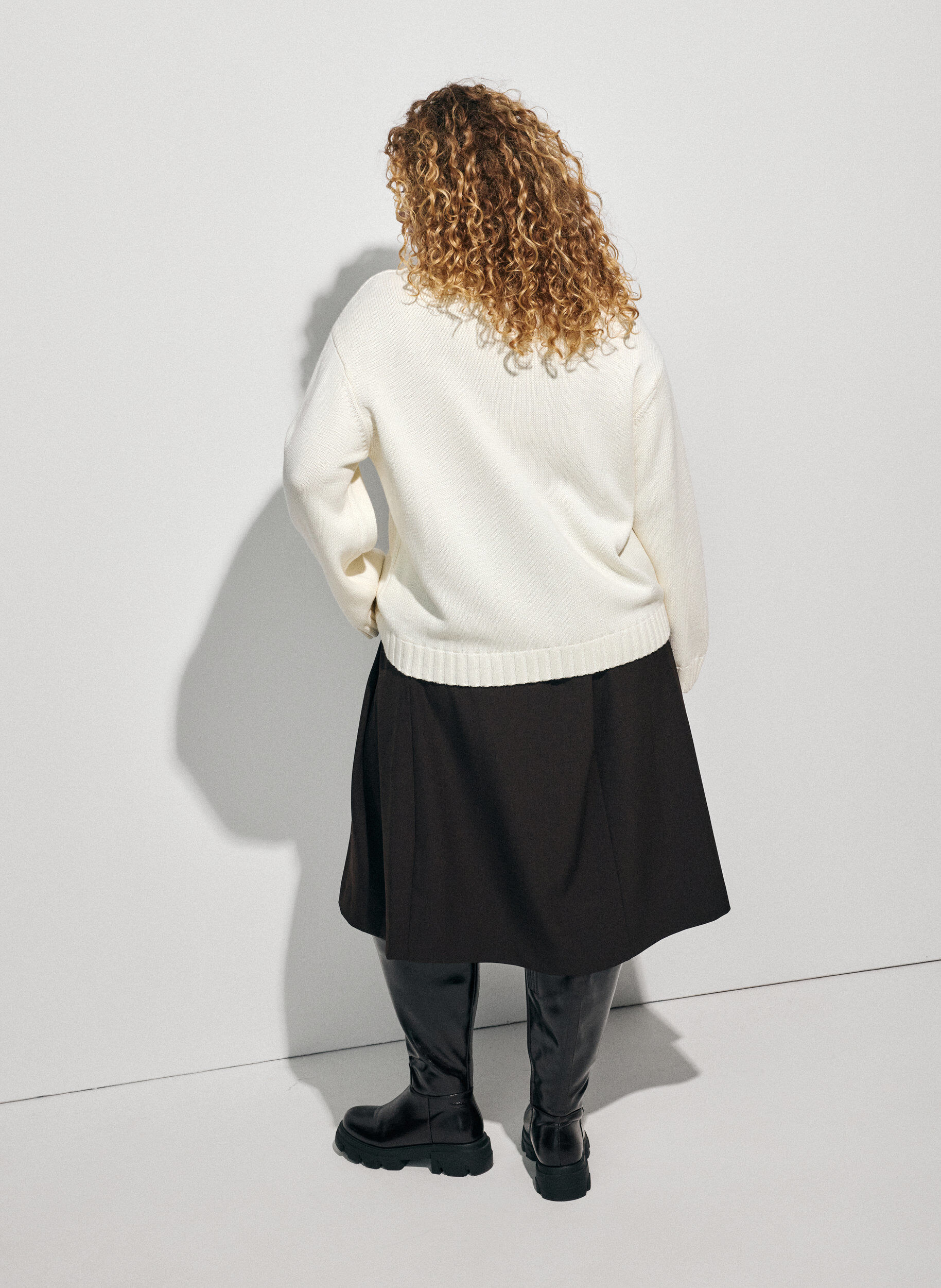 ZizziPull &agrave; torsades, Vanille, Model image number 2
