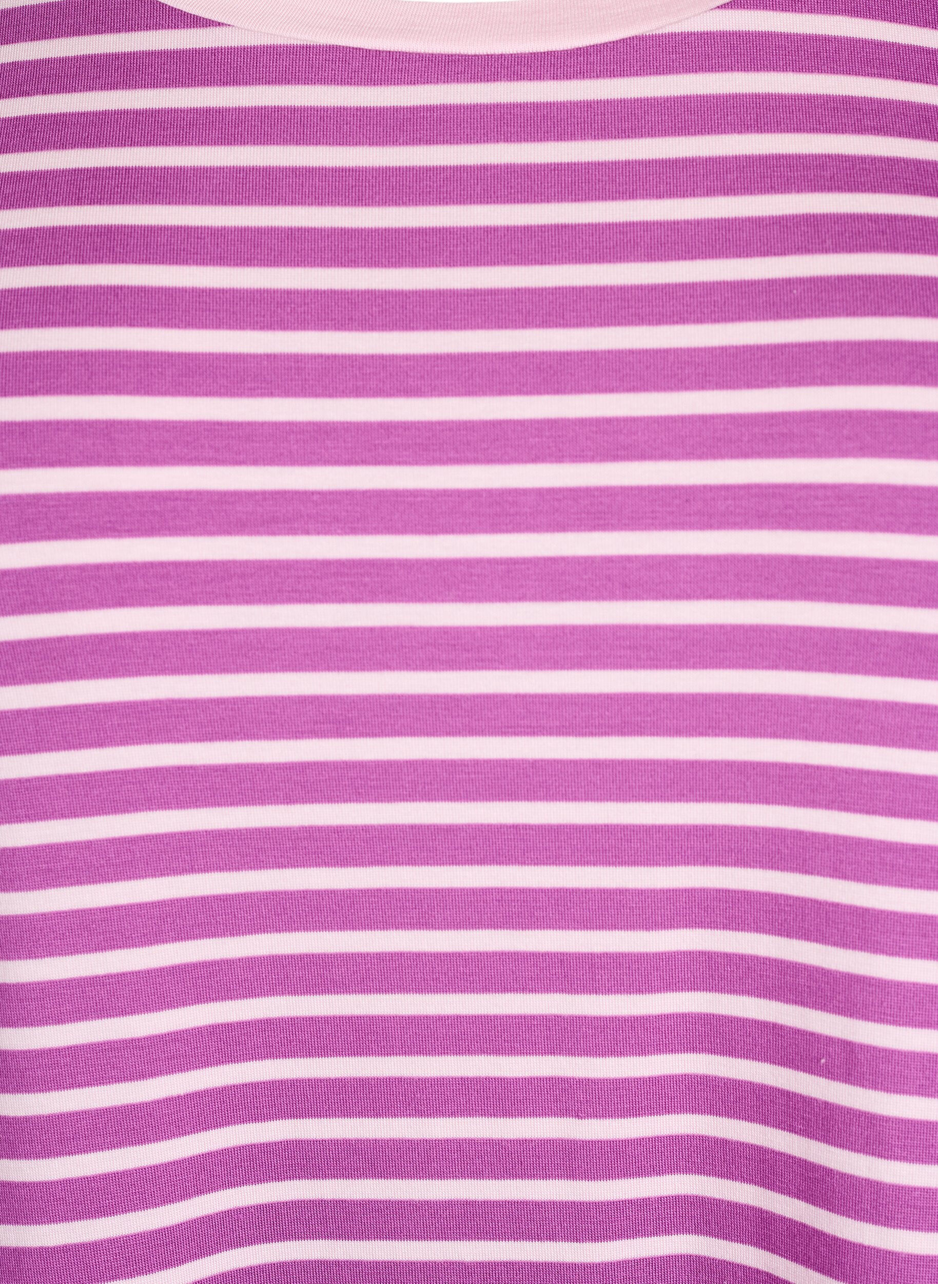 ZizziT-Shirt mit TENCEL&trade; Lyocell und Streifen, Lila, Packshot image number 2