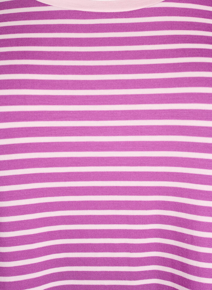 T-Shirt mit TENCEL&trade; Lyocell und Streifen, Lila, Packshot image number 2