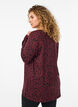 Bluse mit Leopardenmuster und langen Ärmeln, Dunkles Bordeaux, Model image number 2