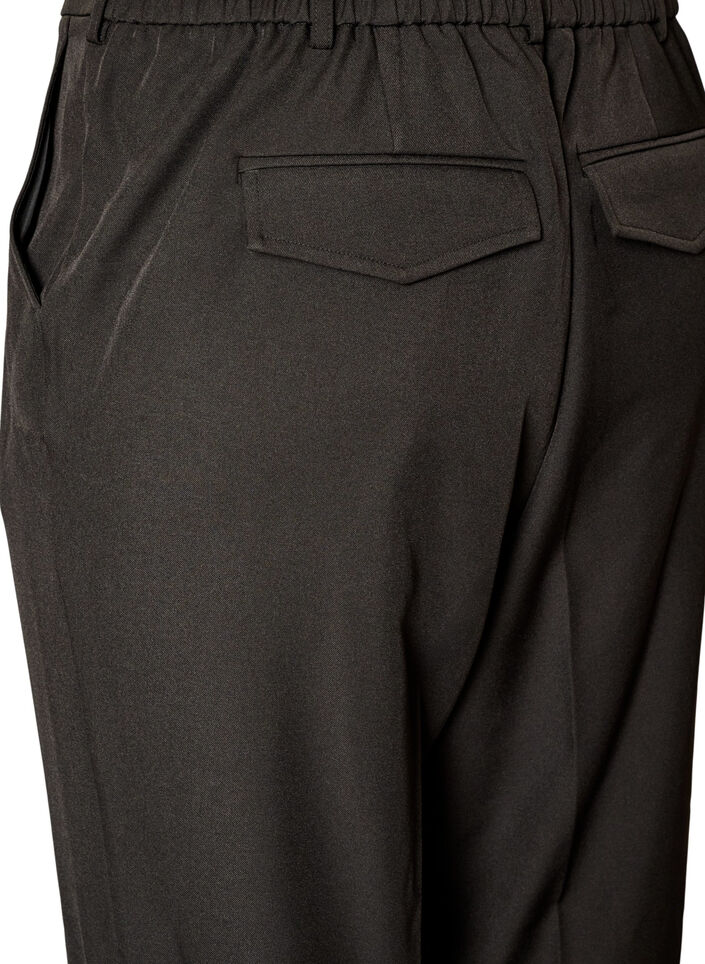 Hoch taillierte Hose mit geraden Beinen, Schwarz, Packshot image number 3
