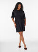 Robe en coton avec manches en broderie anglaise et ceinture &agrave; nouer, Noir, Model image number 1